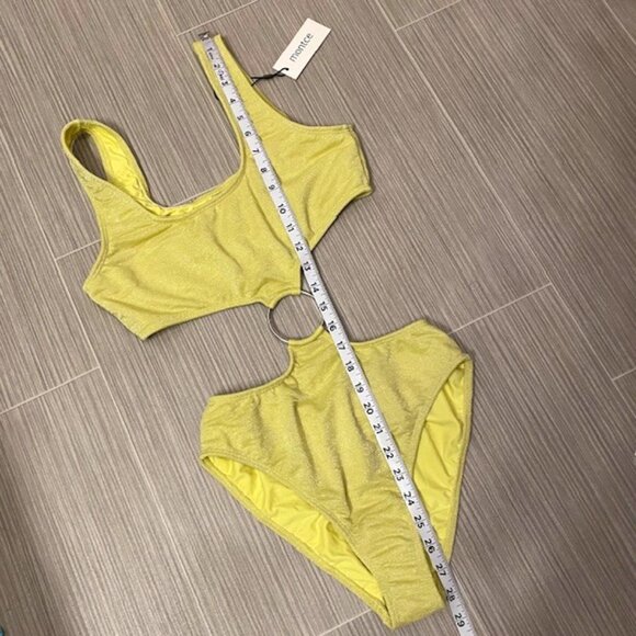 NWT Montce Sparkle Ky One Piece Swimsuit XL Limon Cutout - Picture 15 of 15